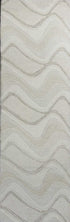 8' X 10' Ivory And Gray Wool Abstract Hand Tufted Area Rug